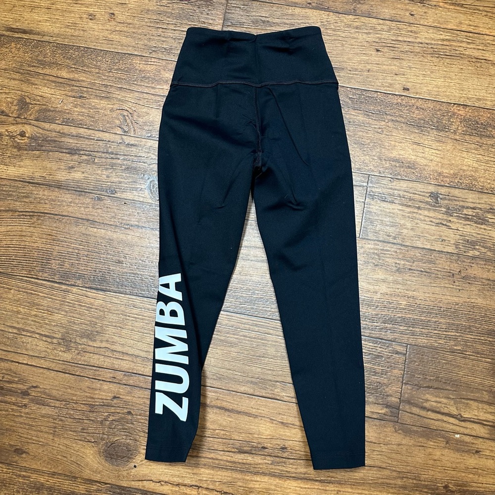 Zumba Fitness Kids Black Leggings with White Logo